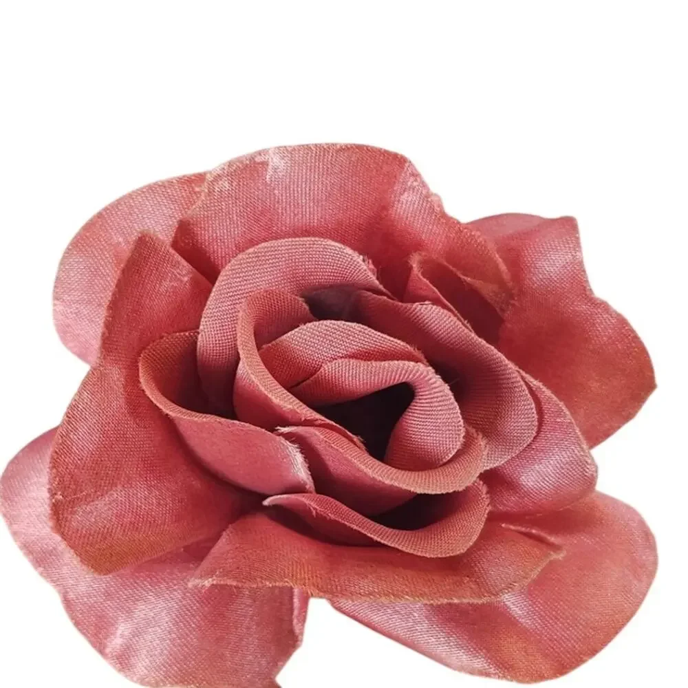 25 Mauve Pink Satin Open Rose Heads Stemless Wedding Floral Craft DIY 2.5in